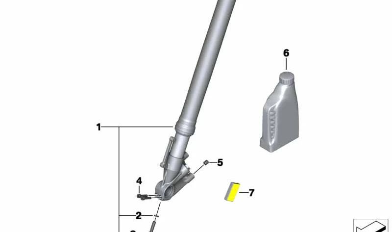 ARM BLACK LENTE OEM 31427915017 para BMW R Nine Motorcycles (K21). BMW Motorrad original.