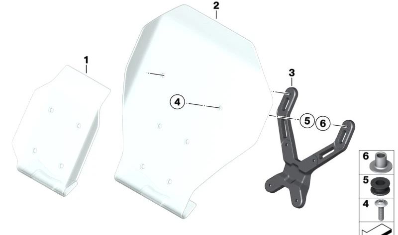 Parabrisas Style OEM 46631540011 para motos BMW CE 04 (K07) desde 11/2021. Original BMW Motorrad.