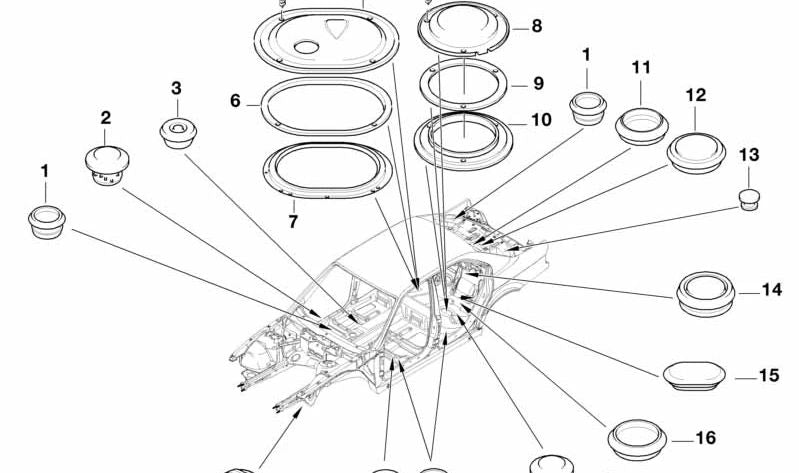 Tornillo chapa OEM 07119904185 para BMW E30, E38, E39, E70, E83, E85. Apto para múltiples componentes como paragolpes, maletero o electrónica. Original BMW.