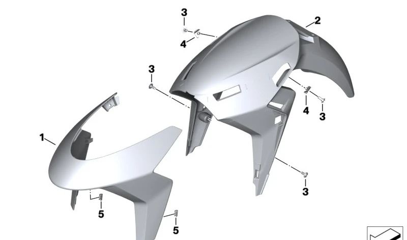 Cubierta de rueda delantera OEM 46618382826 para motos BMW R 1250 RT, R 1200 RT. Original BMW Motorrad.