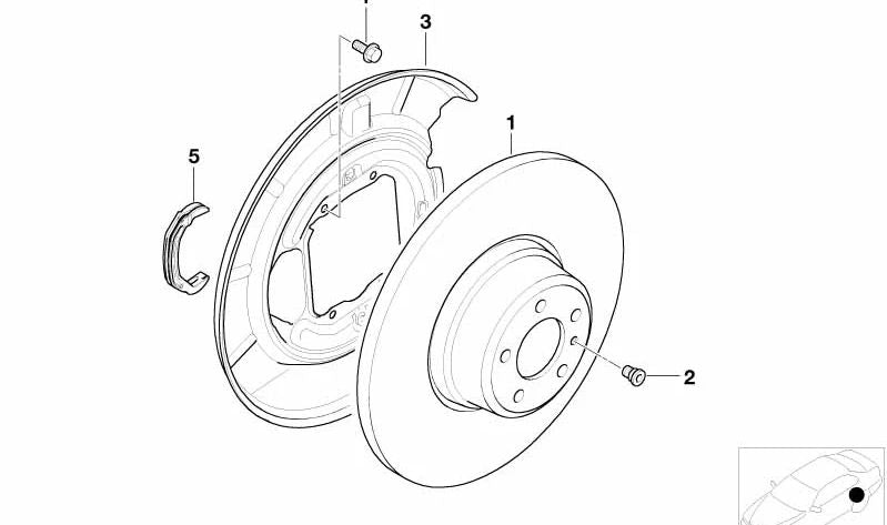 Disco de freno trasero OEM 34216767049 para BMW Serie 5 E39 520i, 523i, 525i, 528i… y más. Original BMW.