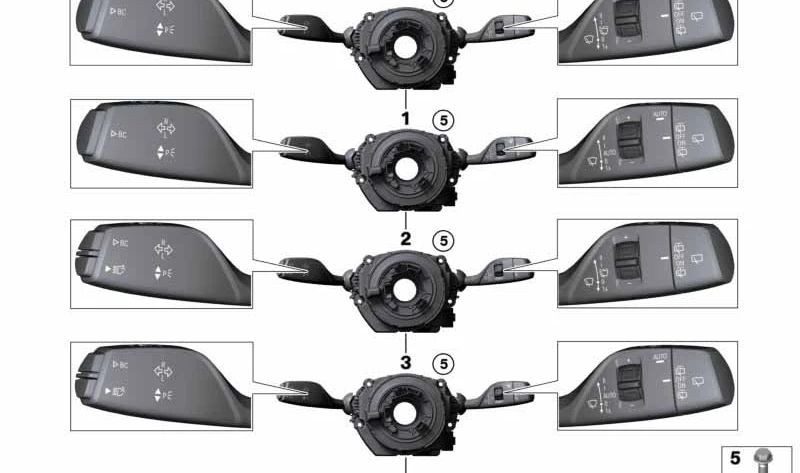 Unidad de mando columna de dirección OEM 61315A32CE3 para BMW F20N, F21N, F31N. Pieza original BMW.