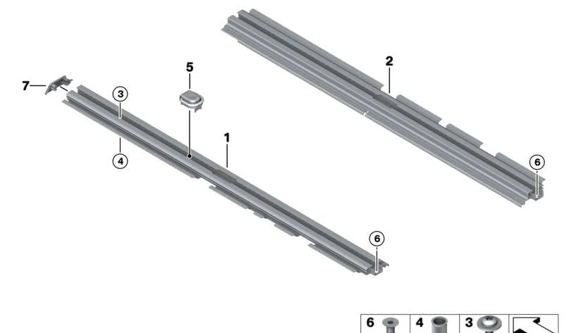 Finale rechte Abdeckung für BMW F11, F11N (OEM 51477261814). Original BMW
