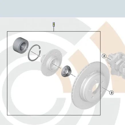 Kit de cojinete de rueda trasera OEM 33412220987 para BMW E36, E46. Original BMW.