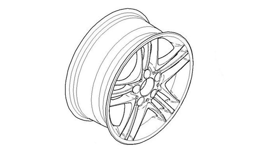 Llanta de aleación diseño Classic Estrella 89 OEM 36116754912 para BMW E39. Original BMW.