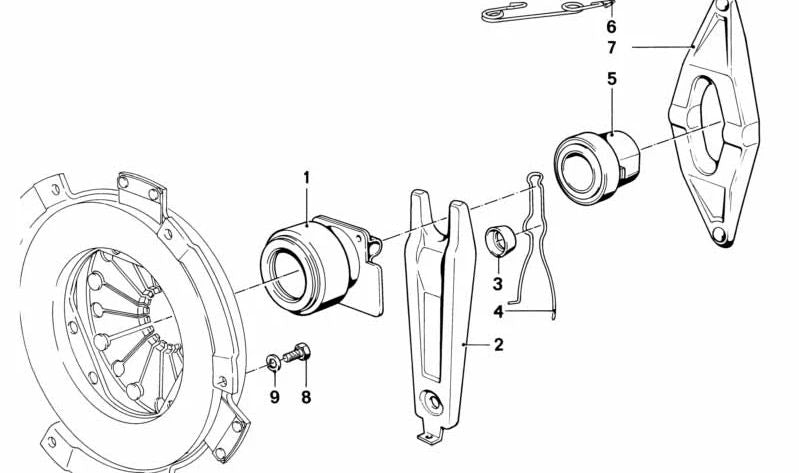 Ausrückhebel for BMW E12 (OEM 21511202647). Genuine BMW.