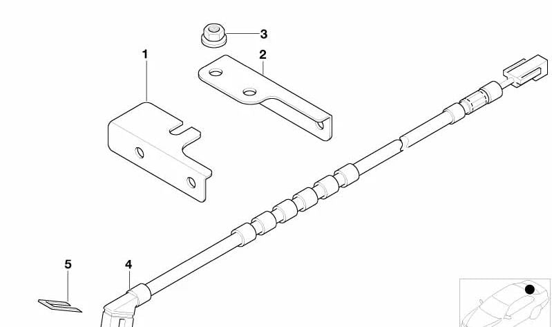 Clip de sujeción para conector OEM 61131390431 para BMW E36, E46, E34, E39, E32, E31, E53, Z3. Original BMW.