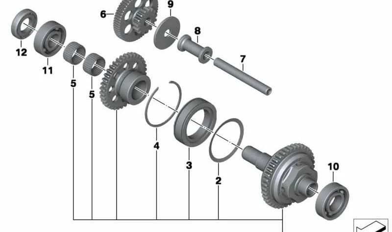 Muelle de disco OEM 11261460968 para motos BMW K1200S, K1300S, K1200R, K1300R, K1200GT, K1300GT, S1000RR, S1000R... y más. Original BMW Motorrad.