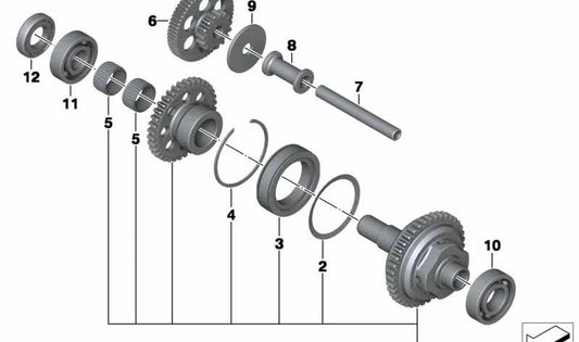 OEM needle crown 11267713717 for bmw S1000RR, S1000R, S1000XR, HP4 motorcycles. Original BMW Motorrad.