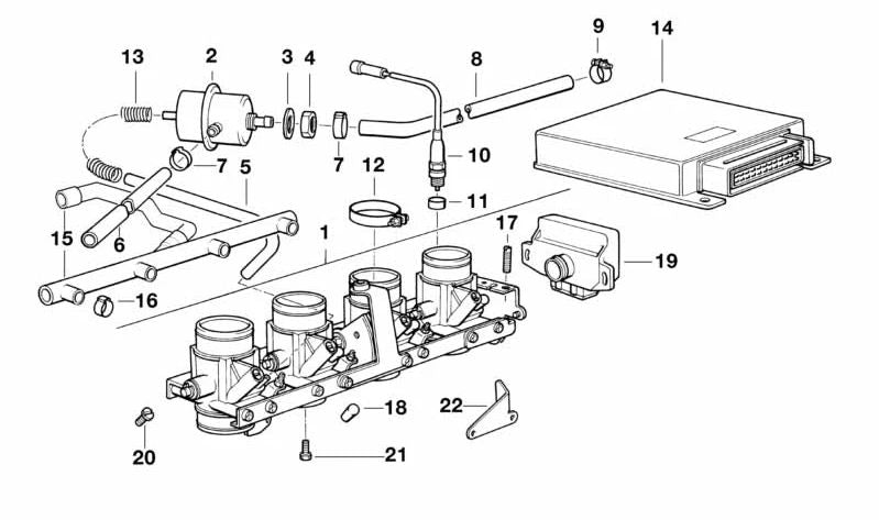 Abrazadera OEM 11611460900 para BMW Motorrad K75, K1, K100, R1200 C, R1200 CL... y más. Original BMW Motorrad.