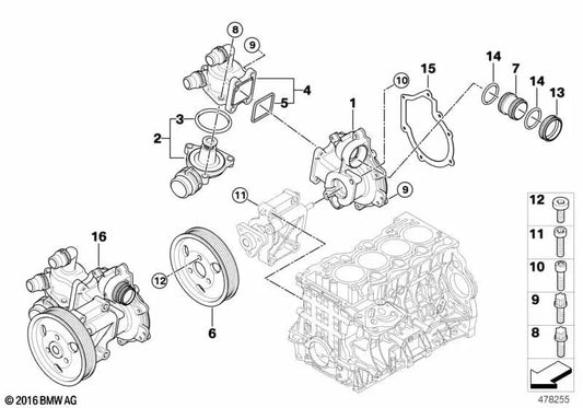 Innentorx -Schraube für BMW E81, E82, E87, E87N, E88, E46, E90, E90N, E91, E91N, E92, E92N, E93, E93N, E60N, E84, E83, E83N, E85 (OEM 11517515852). Original BMW