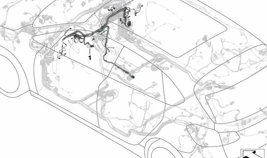 Tabela de instrumentos de fiação OEM 61128792358 para BMW X1 F48. BMW original.