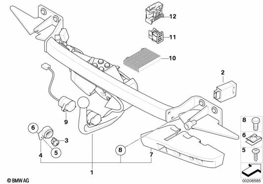 Schalterunterstützung für das Abschleppen für BMW E90, E90N, E92, E92N, E61N (OEM 71606774671). Original BMW.