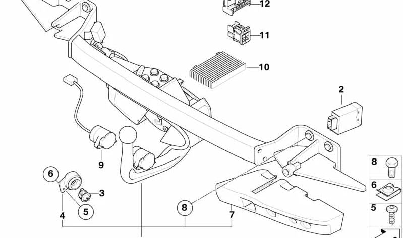 RIGHT IMPACT ABSORBER OEM 71606776682 for BMW 5 E60 Series (models: 520d, 520i). Compatible only with versions from 2007 to 2009. Original BMW piece.