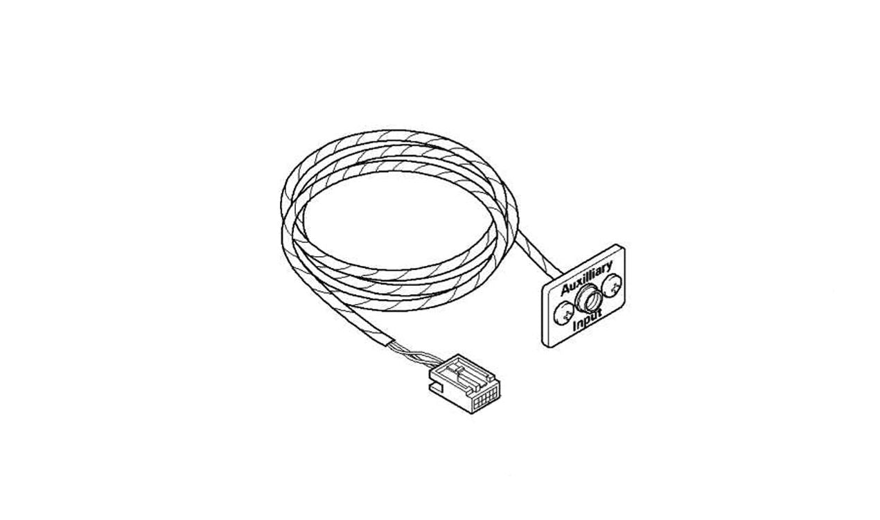 Auxiliary adapter OEM 65120153502 for BMW E39, E60, E61, E63, E64, E83, E53, E85, E86. Ideal to connect mobile or MP3 to the car. Original BMW spare.