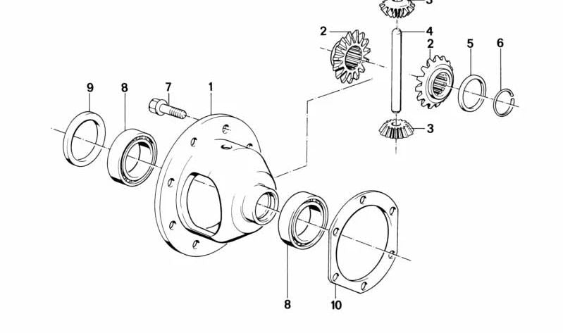 Rodamiento de rodillos cónicos OEM 31531210929 para BMW E30 (Modelos compatibles: 316, 316i, 318i, 320i, 323i, 325, 325e, 325i, 325ix, M3). Original BMW.