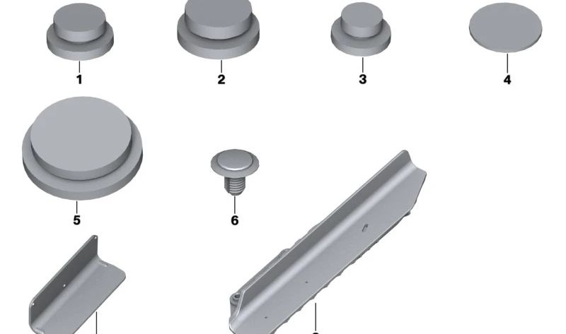 Soporte trasero derecho del travesaño OEM 41007305986 para BMW I12, I12N, I15. Pieza original BMW.