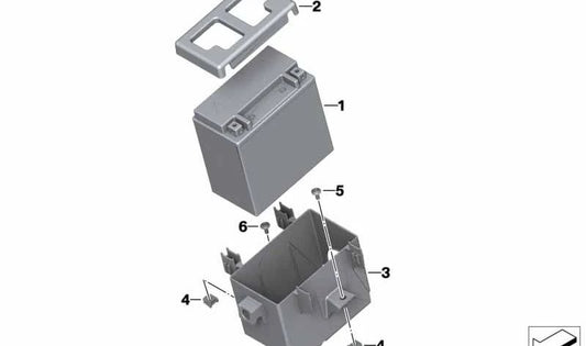 OEM -Batteriebeschichtung 61218548493 für BMW Motorrad R 1200 RT, R 1250 RT. Originaler BMW Motorrad.