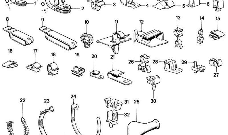 Prise en charge des câbles OEM 12521276153 pour BMW E21, E30, E12, E28, E34, E24, E23. BMW d'origine.