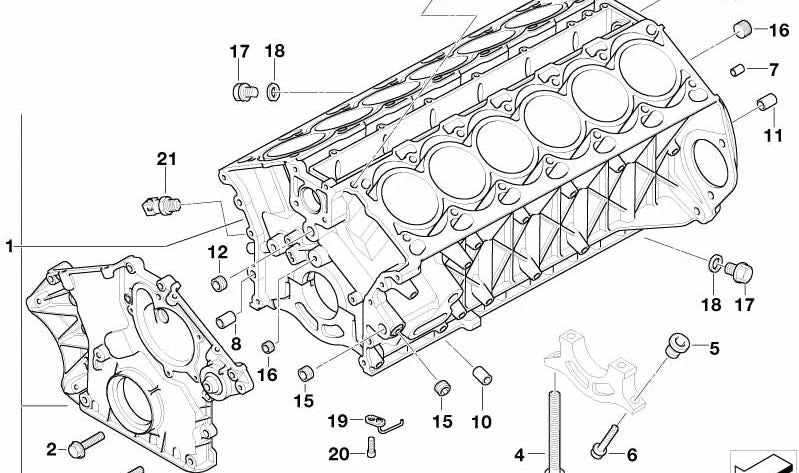 Tobera de engrase OEM 11427504951 para BMW Serie 7 E65 y E66 760i y 760Li con motor N73. Pieza original BMW.