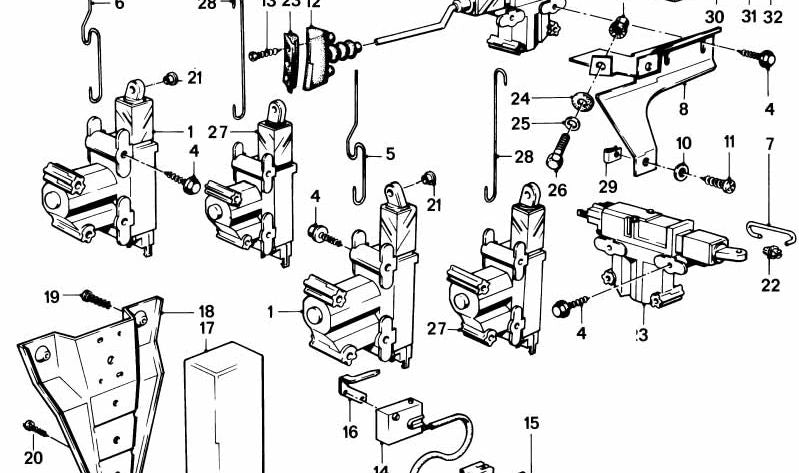 Conector izquierdo para BMW E30 (OEM 51211916095). Original BMW