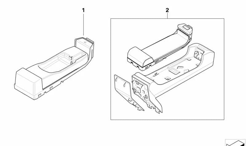 OEM 84109160935 Mobile Phone Adapter for BMW E81, E82, E87, E88, E90, E91, E92, E93, E60, E61, E65, E66, E84, E89. Original BMW.
