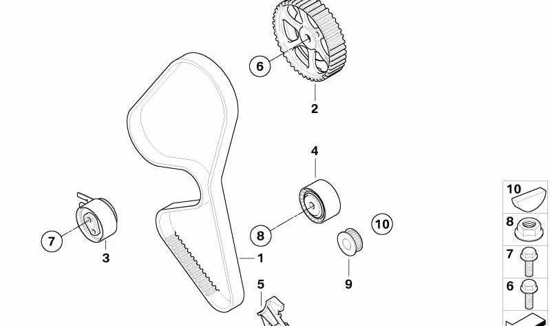 Tornillo con brida OEM 07147543931 para MINI R56, Clubman R55... y más. Original MINI.