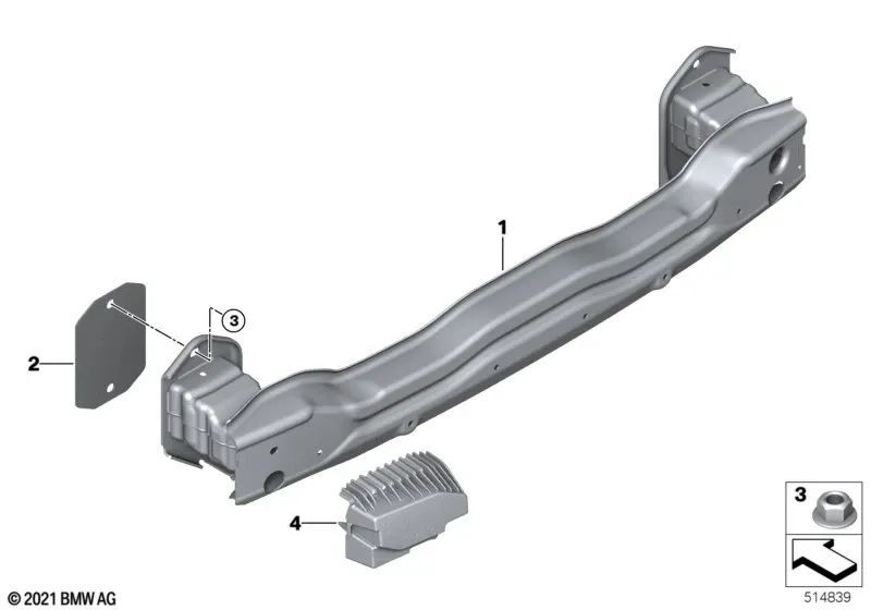 Prise en charge du pare-chocs arrière pour BMW X3 F97, G01, G08, X4 F98, G02 (OEM 51127400008). BMW d'origine