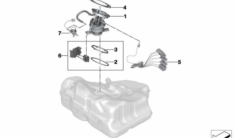BMW -Pumpeneinheit 5 F18N -Serie (OEM 16117373560). Original BMW.