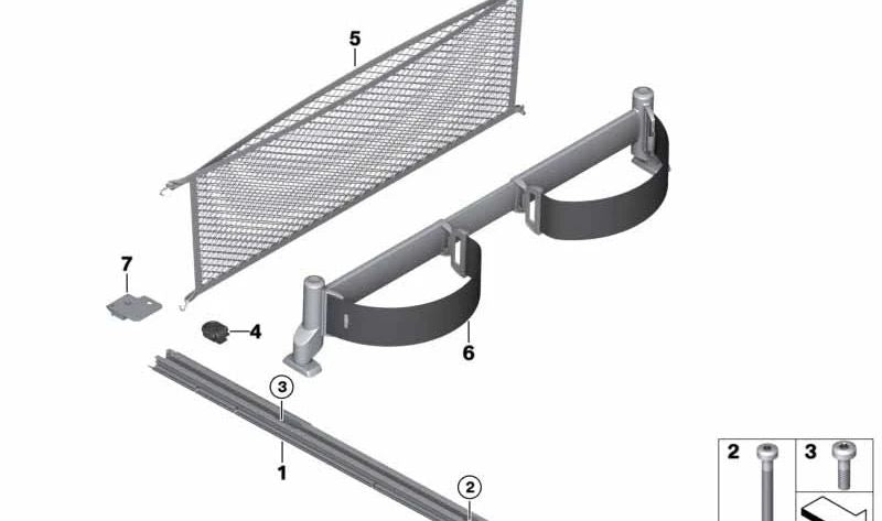 Guía de anclaje derecha OEM 51479479498 para BMW F15, F85. Original BMW.