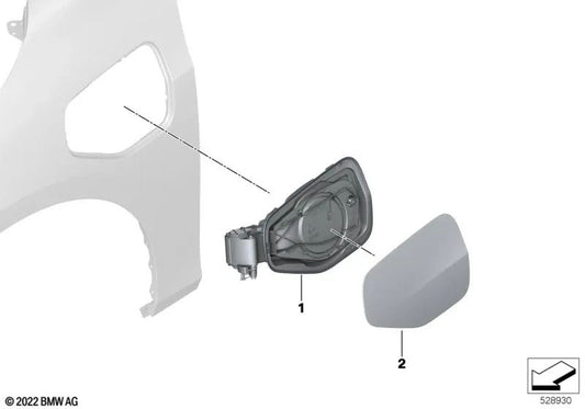 Laden Sie den Stecker Deckel für die BMW 2 U06 -Serie (OEM 51178737760). Original BMW.