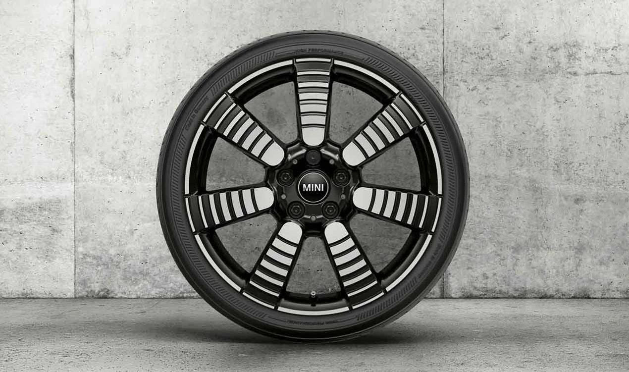 Light alloy wheel 18" 7J ET54 jet black uni OEM 36106897988 for MINI F55 LCI, F56 LCI, Cabrio F57 LCI (2020-2024). Original MINI.