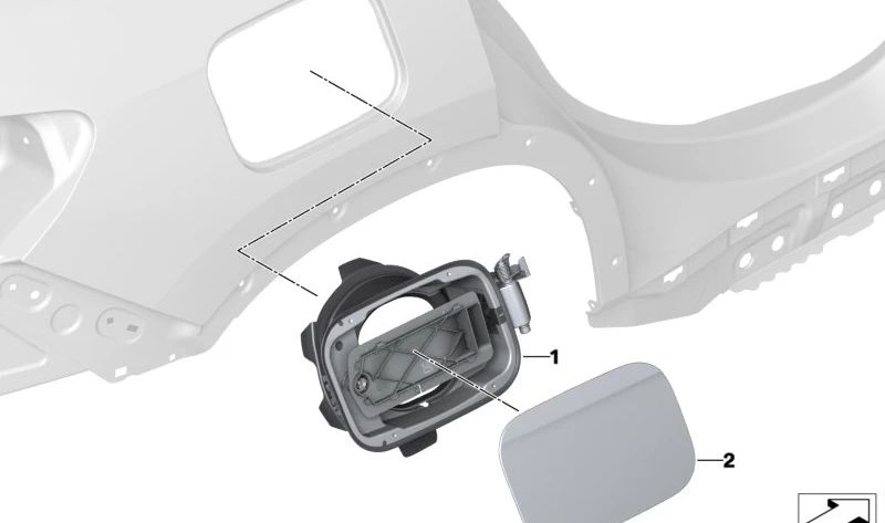 Tapa de protección del puerto de carga OEM 51179482805 para BMW X1 U11 iX1 eDrive y iX1 xDrive (modelos 2071, 2072, 3061, 3062). Original BMW.