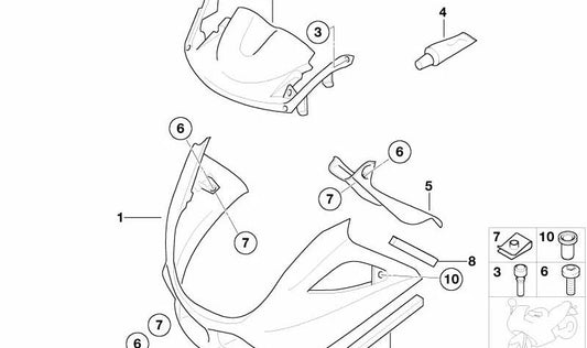Junta OEM 46637658865 para BMW Motorrad K 1200 GT, K 1200 RS. Originais BMW Motorrad.