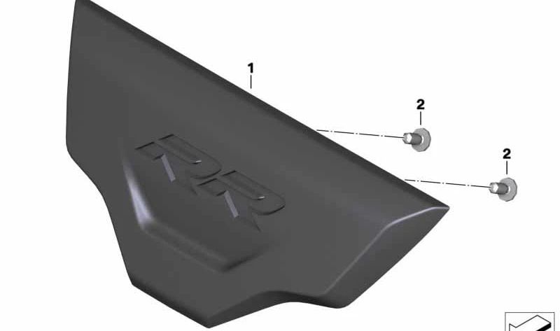 Almohadilla acompañante OEM 52538551866 para BMW Motorrad S 1000 RR (K46) 2014-2018. Original BMW Motorrad.