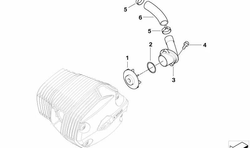 Tubo flexible de ventilación OEM 11117676708 para BMW Motorrad R 1200 GS, R 1200 GS Adventure, R 1200 RT... y más. Original BMW Motorrad.