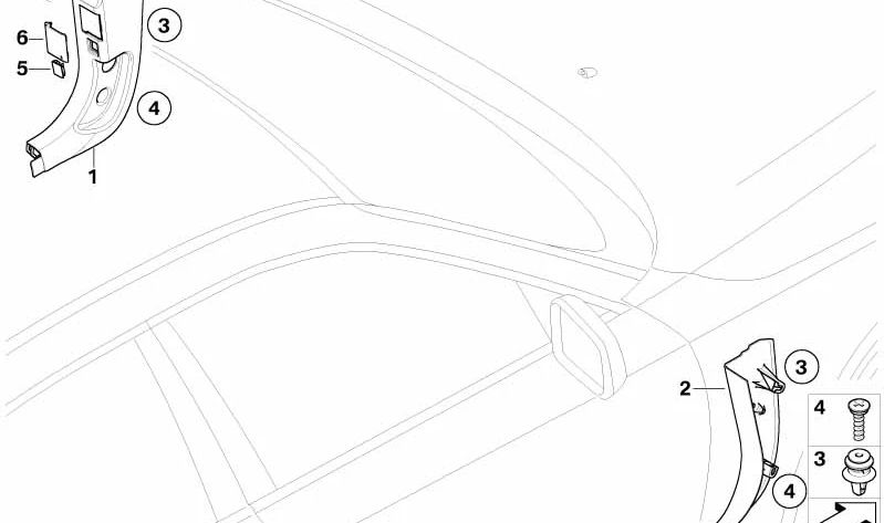 OBD OEM connector cover 51476987060 for BMW E60, E61. Original BMW.