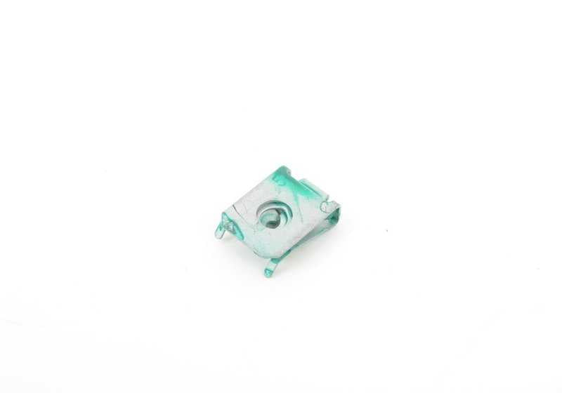 Nut with safety clip OEM 07147330002 for BMW E81, E82, E88, F23, F45, F46, F87, E90, E91, E92, E93, E84, E89 and Mini F57. Original BMW and Mini.