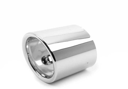 Embellecedor de tubo de escape cromado OEM 18307600123 para BMW F07 y F10 535i (modelos fabricados entre 2009 y 2016). Original BMW.