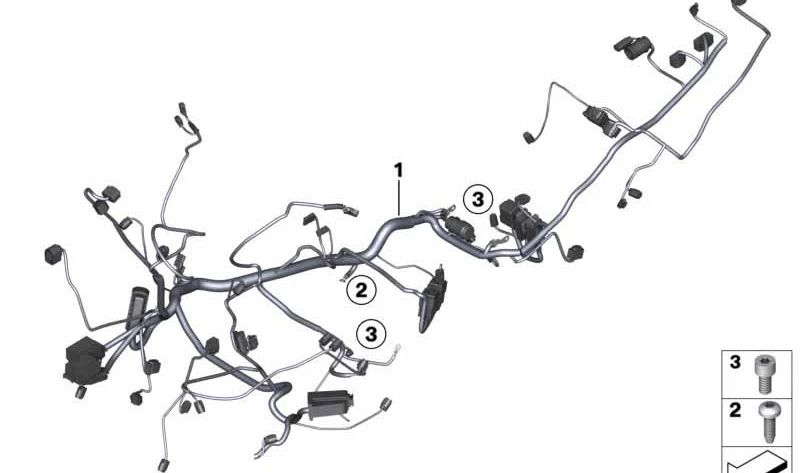 Cableado principal OEM 61117724392 para BMW Motorrad K1600GT, K1600GTL, K1600B, C600 Sport, C650GT. Original BMW Motorrad.
