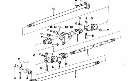 Alavanca de mudança OEM 25112161069 para BMW E23, E24, E28, E30, E31, E32, E34, E36, Z1. BMW original.