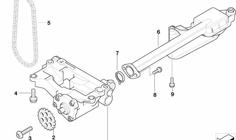 Profile Board OEM 11417790064 for BMW E46, E60, E61, E65. Original replacement for oil/Öcpumpe system. Compatible with multiple BMW models. Original BMW Board.