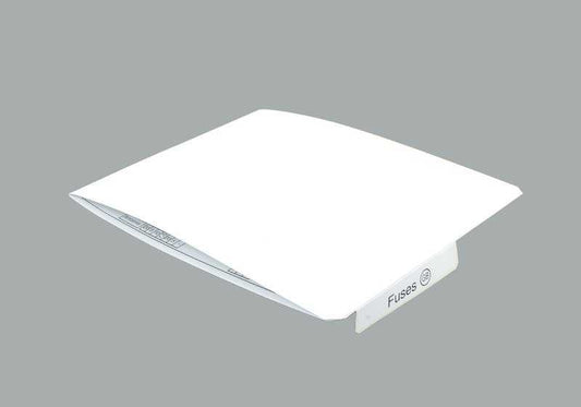 Tarjeta de asignación de fusibles en inglés OEM 71236934435 para BMW E63, E64. Original BMW.