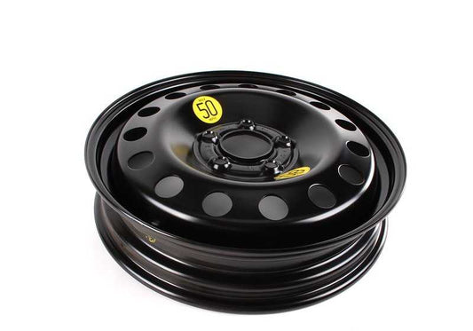 Rueda de repuesto (galleta) de acero OEM 36116750007 para BMW E46 y MINI compatibles. Medida 3,5x17 ET30. Original BMW y MINI.