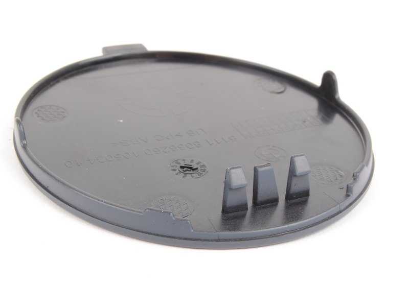 Tapa del gancho de remolque delantero imprimada OEM 51118066726 para BMW F85 (X5 M) y F86 (X6 M Competition). Original BMW.
