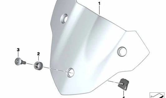 Front windshield OEM 46638534176 for bmw S 1000 R (K47) 2013-2020 motorcycles. Original BMW Motorrad.