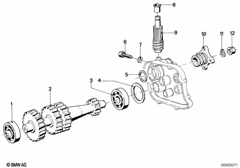 Tachoantrieb para BMW R248 (OEM 23221230058). Original BMW