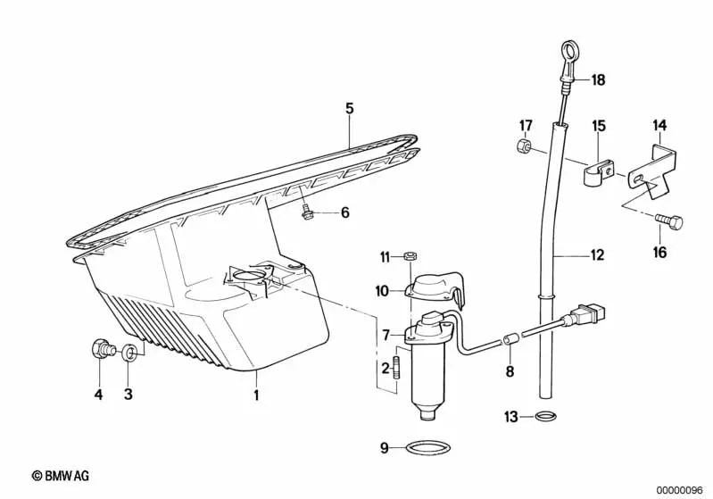 Ölmessstab OEM 11431718863 für BMW E30, E28, E34. Original BMW.