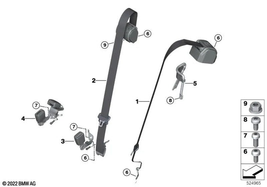 OEM Nut 72117942057 for BMW 1 Series F70, 2 Series F44, 3 Series G20, G80 M3... and more. Genuine BMW.