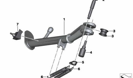 Side support OEM 46538558120 for bmw r 1200 gs motorcycles, R 1250 GS, R 1200 GS Adventure, R 1250 GS Adventure. Original BMW Motorrad.
